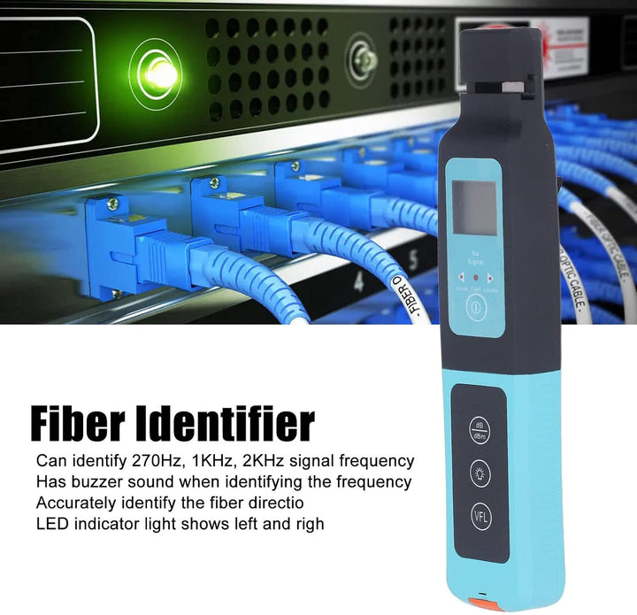 Bewinner Universal Live Optical Fiber Identifier, Handheld Optical Fiber Tester Support 2 Mm, 3 Mm,