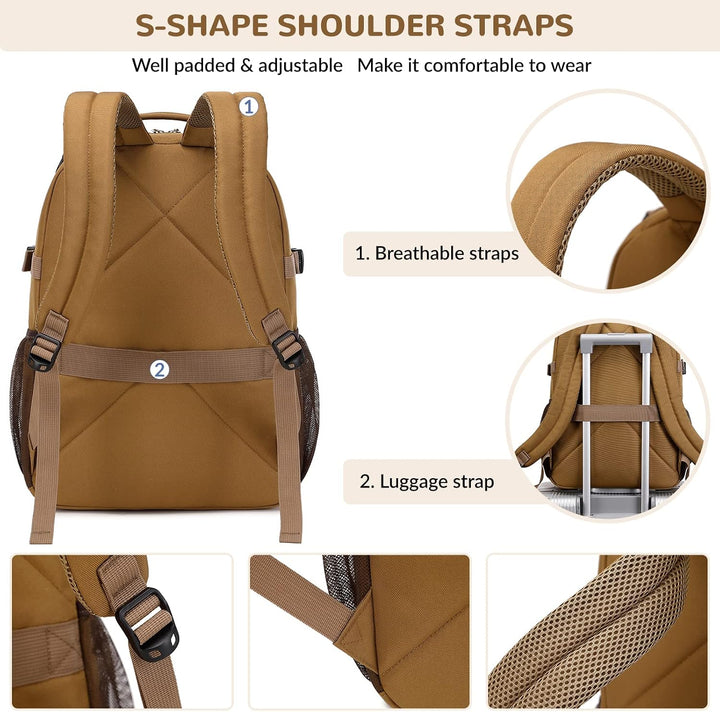 Lohol Big School Backpack College Büchertasche für Teenager Studenten, Multi Pockets Wasserdicht Cas