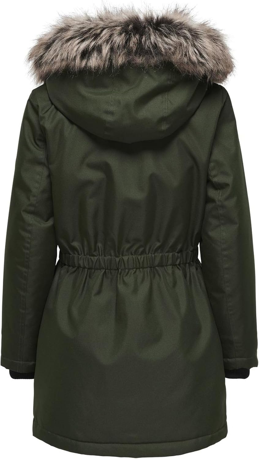 ONLY Damen Mantel XS Rosin/Detail:BROWN FUR, XS Rosin/Detail:BROWN FUR