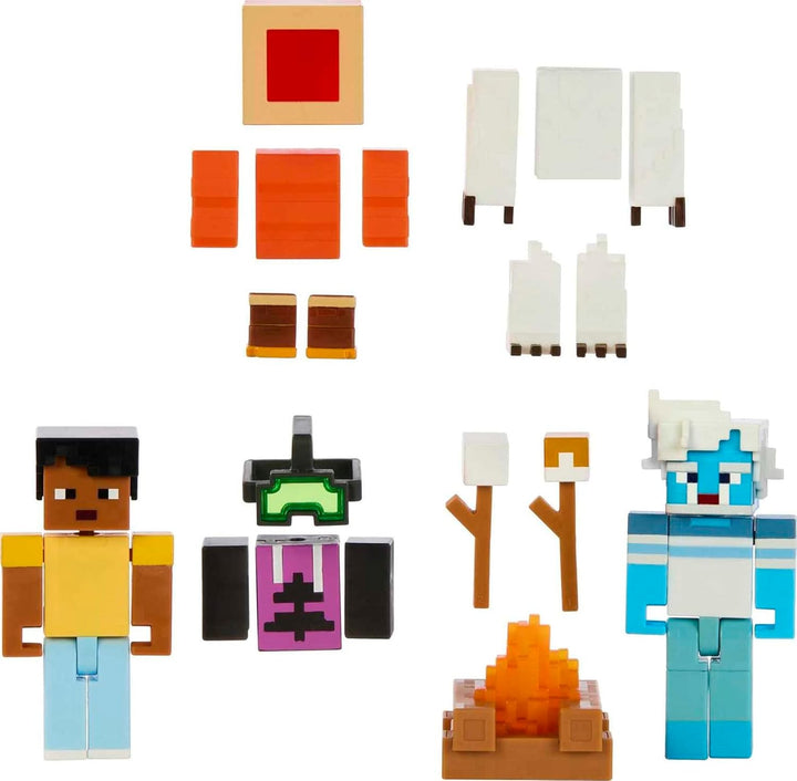 MINECRAFT Creator Series - Mount Enderwood Yeti-Schreck Story Pack mit 2 Figuren, 16 Zubehörteile, L
