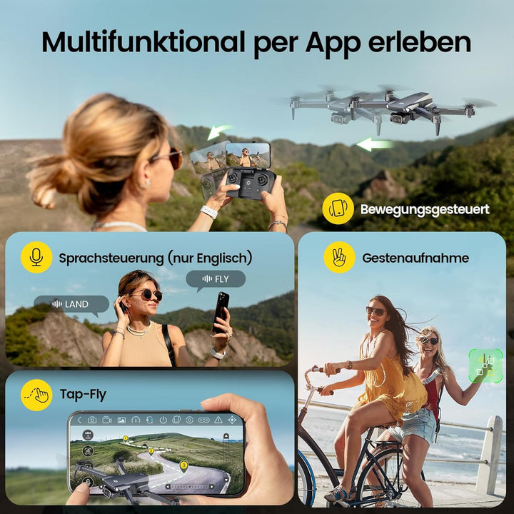 Holy Stone HS290 faltbare Drohne mit Kamera 1080P für Anfänger&Kinder, Quadcopter mit Optischem Flus