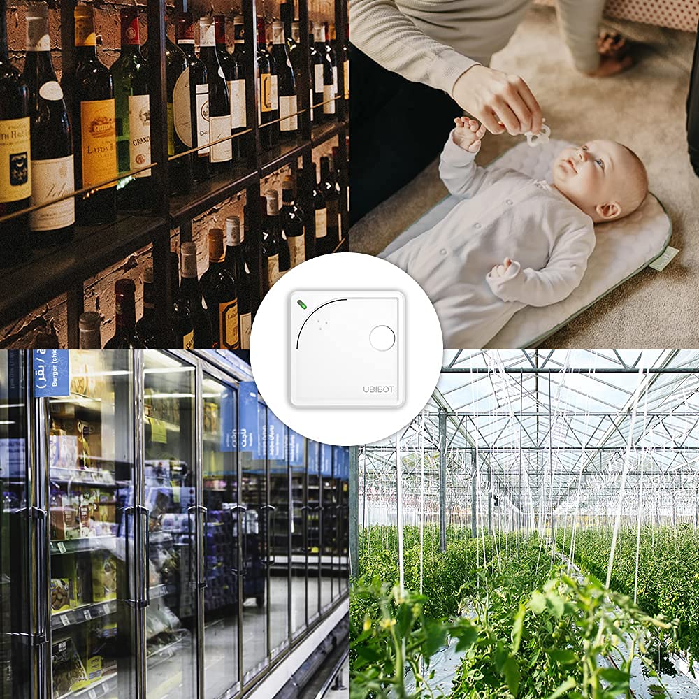 UbiBot WS1 | WLAN-fähiger Temperatur- und Feuchtigkeitsmesser, drahtloses Thermo- und Hygrometer, Ap