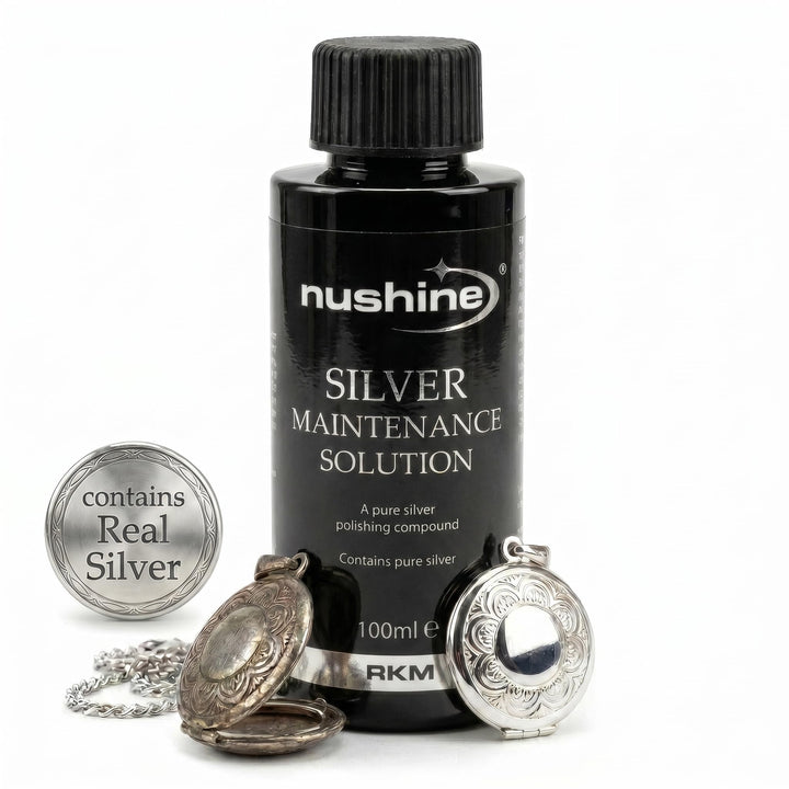 Nushine Silver Maintenance Solution 100ml - Contains Pure Silver (ideal for Worn Silver) by Nushine