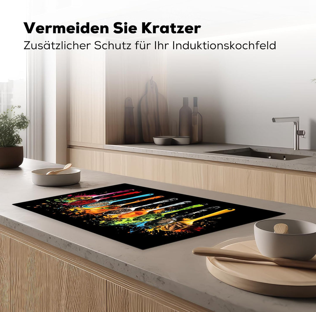 Herdabdeckplatte 80x52 cm Einteilig Herdabdeckung Abdeckplatte für Ceranfeld Abdeckung Induktionskoc