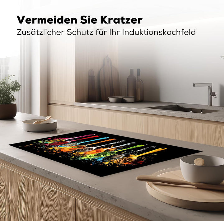 Herdabdeckplatte 80x52 cm Einteilig Herdabdeckung Abdeckplatte für Ceranfeld Abdeckung Induktionskoc