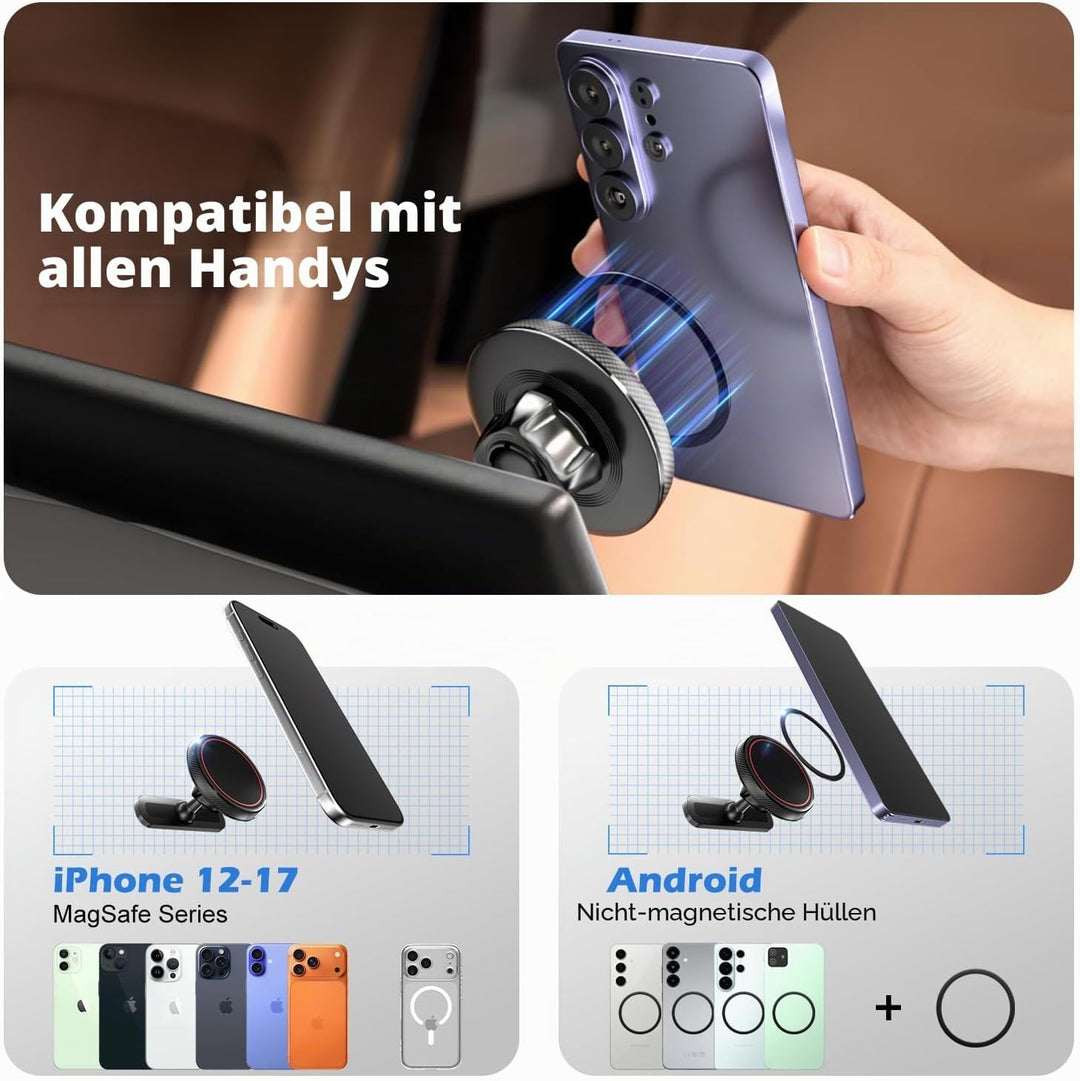 Entworfen für Hyundai Ioniq 5 Handyhalterung [Kompatibel mit MagSafe], Magnetisch an Metallischem Ar