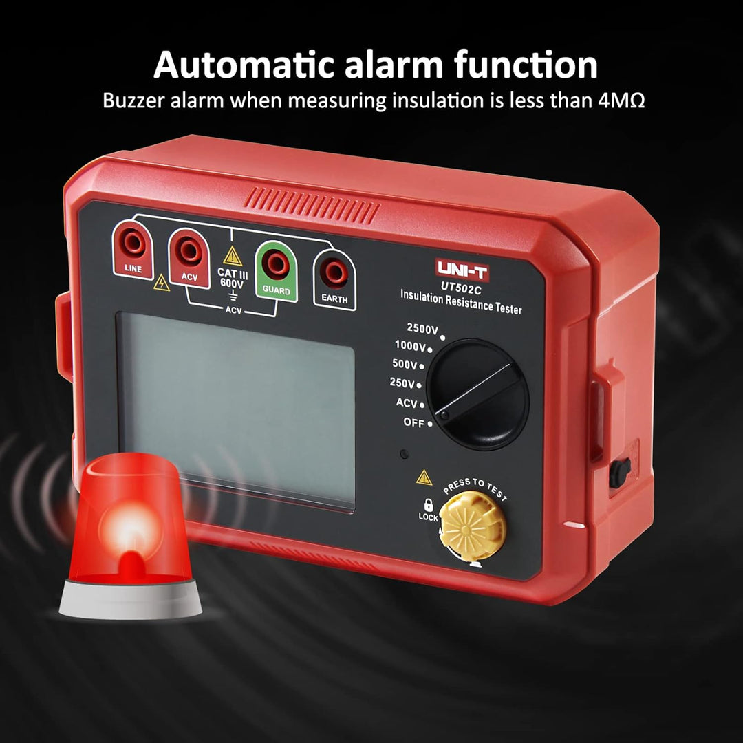UNI-T UT502C Isolierung Widerstand Tester 2500V 20.0GΩ Isolationsmessgerät Isolationstester, Digital