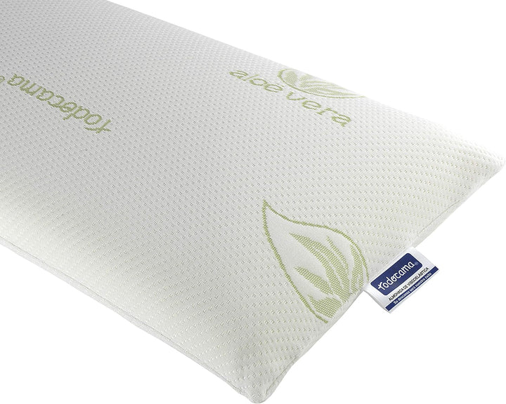 Todocama - Viskoelastisches Kissen, kompakter Kern. Doppelter Bezug mit Reissverschluss. Aloe Vera P