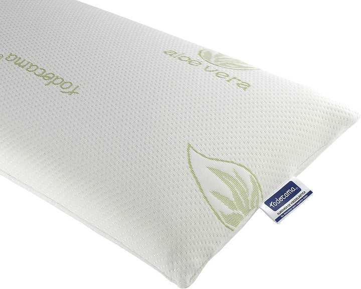 Todocama - Viskoelastisches Kissen, kompakter Kern. Doppelter Bezug mit Reissverschluss. Aloe Vera P