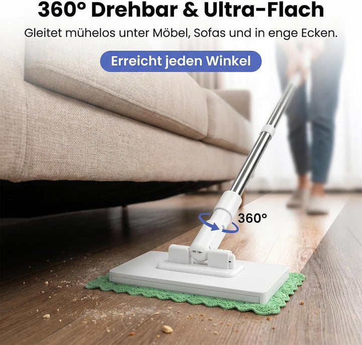 NEU Wischmopp mit Druck-Klemm-System Hygienischer 1-Knopf-Wechsel ohne Händewaschen Automatisches Kl