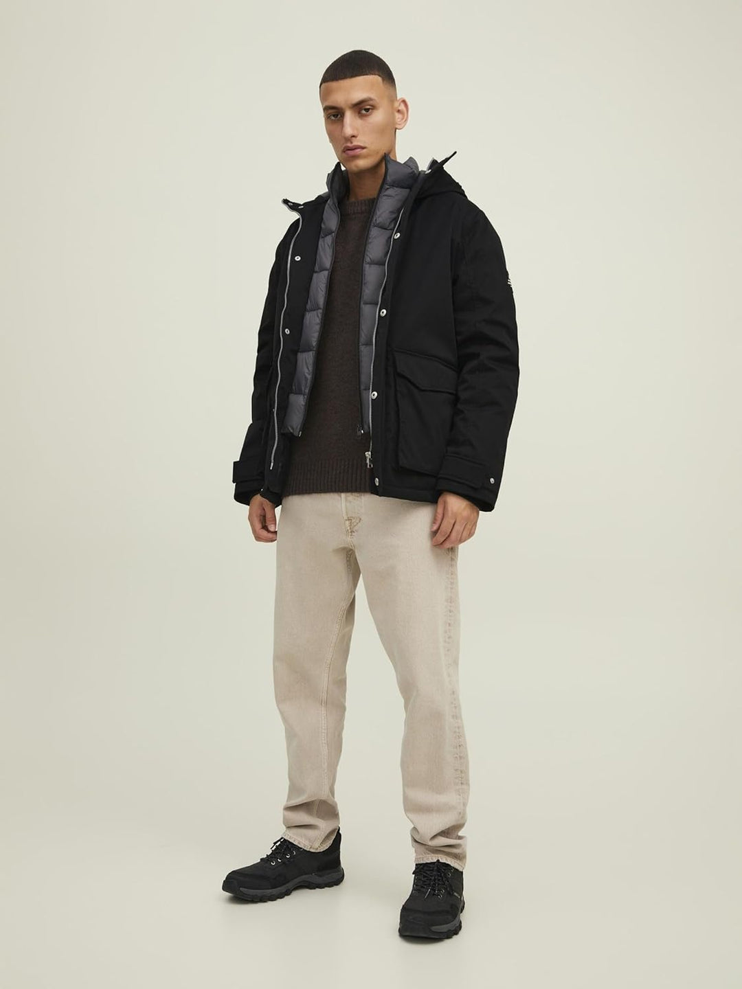JACK & JONES male Jacke Gefütterte Innenweste S Schwarz, S Schwarz