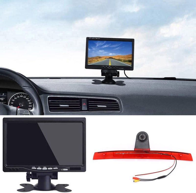 7 Zoll TFT LCD Bildschirm Auto Monitor + Bremsleuchte Auto Rückfahrkamera Ersatz für Mercedes Benz V