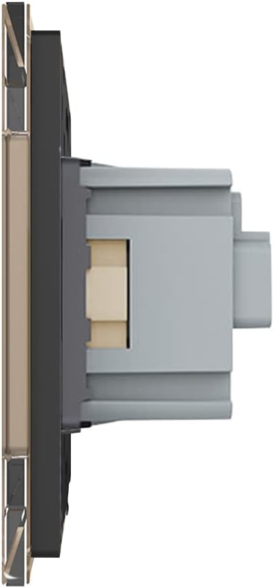 Livolo Funk Lichtschalter LED Kontrollleuchte mit Steckdose UP inkl. Glasblende in Gold