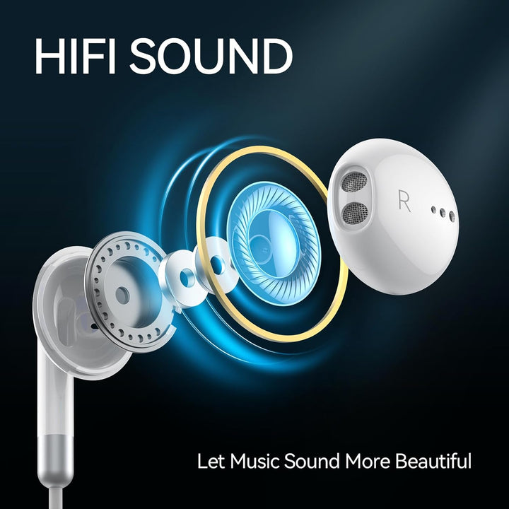 USB C Kopfhörer mit Mikrofon, In-Ear Kopfhörer für Samsung Galaxy S25 S24 S23 Ultra S22 S21 FE A55 A