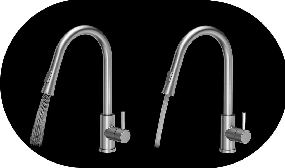 VBChome Spülbecken mit Armatur 62 x 44 cm Grau Einbauspüle mit Armatur Granit Einbauspüle mit Armatu