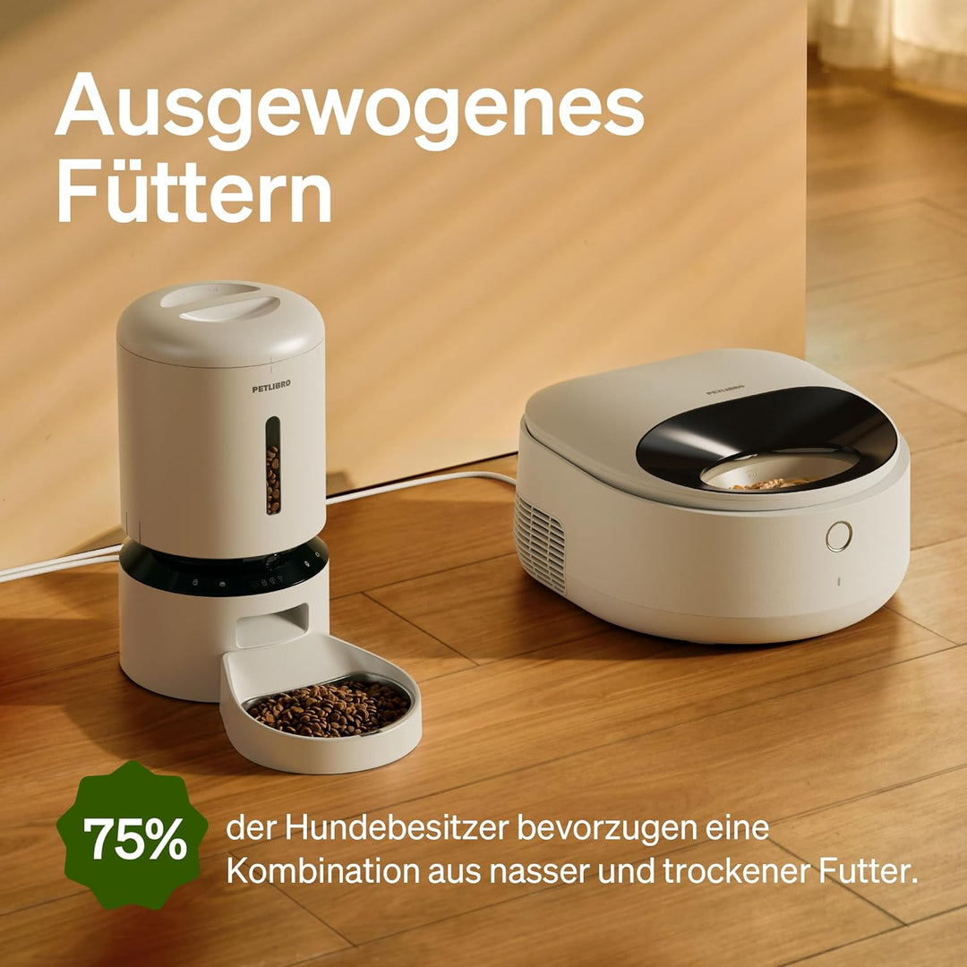 PETLIBRO Futterautomat Katze Nassfutter, Nassfutterautomat mit Halbleiter Kühlung, 2,4 GHz Wi-Fi Sma