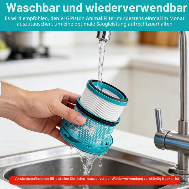 Waschbare Ersatzfilter für Dyson V16 Piston Animal/V16 Piston Animal Submarine DS60 Nass-Trockensaug