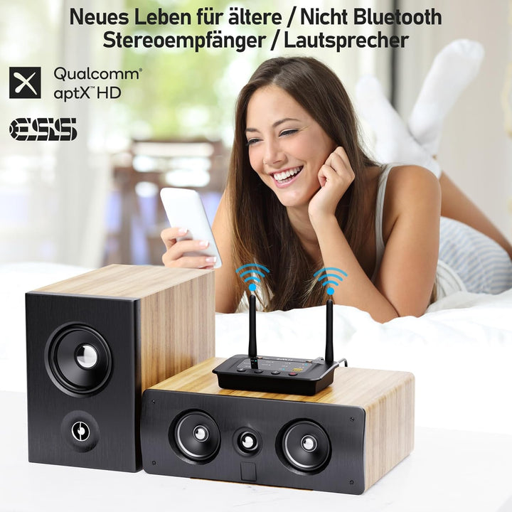 1Mii Bluetooth 5.0 Transmitter Sender Empfänger für TV, Large-2