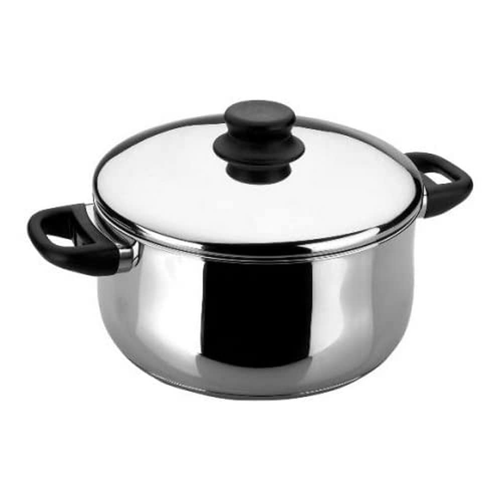 LACOR GARINOX FLEISCHTOPF MIT Deckel 22 cm 5L, Silber