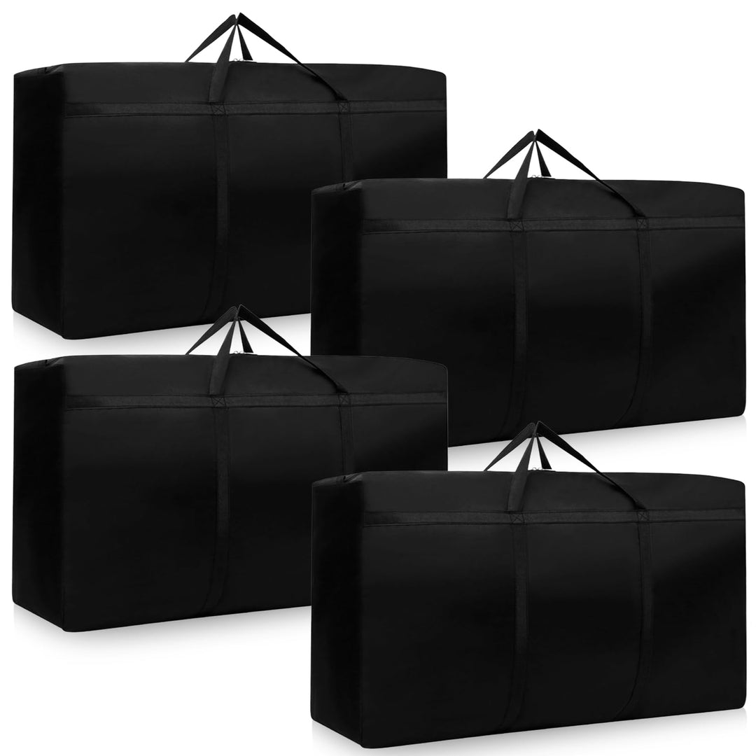 4 Stück 120L Extra Grosse Aufbewahrungstasche, 210D Oxford Heavy Duty Tragetasche mit Verstärkten Gr