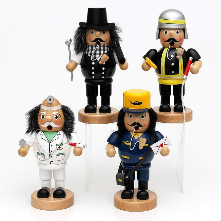 Dekohelden24 Holz Räuchermann Arzt, L/B/H: 9,5 x 8 x 19 cm. 19 cm Arzt, 19 cm Arzt