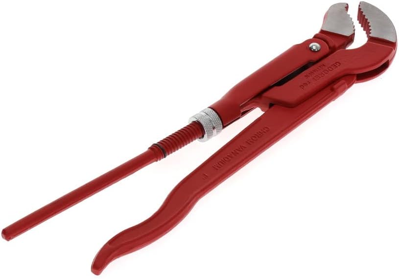 GEDORE red 45degree abgewinkelte Eck-Rohrzange, Spannweite 40 mm/1 Zoll, S-Maul, massiv, Zahnung ver