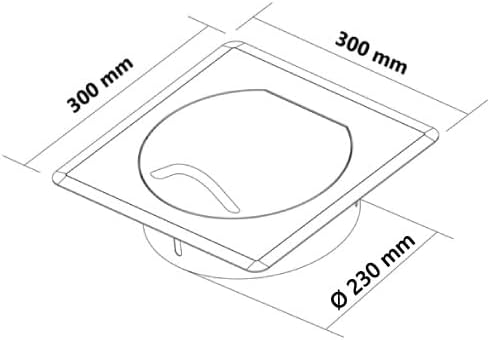 Wäscheschacht-Einwurftür Klappe Deckel STYLO SQUARE S (Weiss) Ø 250 mm