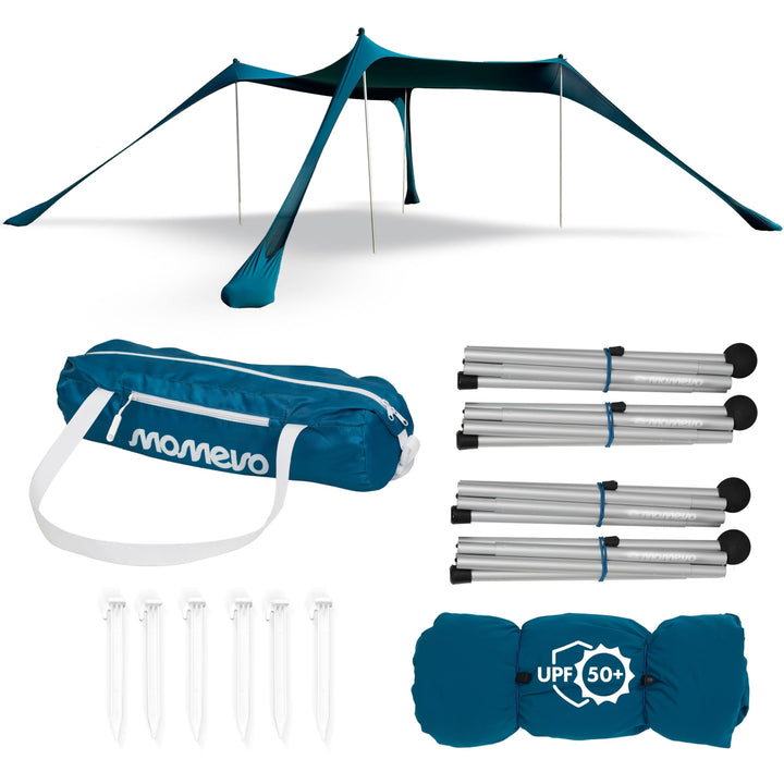 Sunsail Big Family Strandzelt - Sonnensegel Strand mit zertifiziertem UV Schutz UPF50+, Next Level S