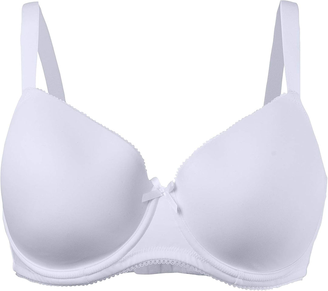 Ulla Popken Damen Basic, Rundhalsausschnitt, Slim, Baumwolle T-Shirt 85E Weiss, 85E Weiß