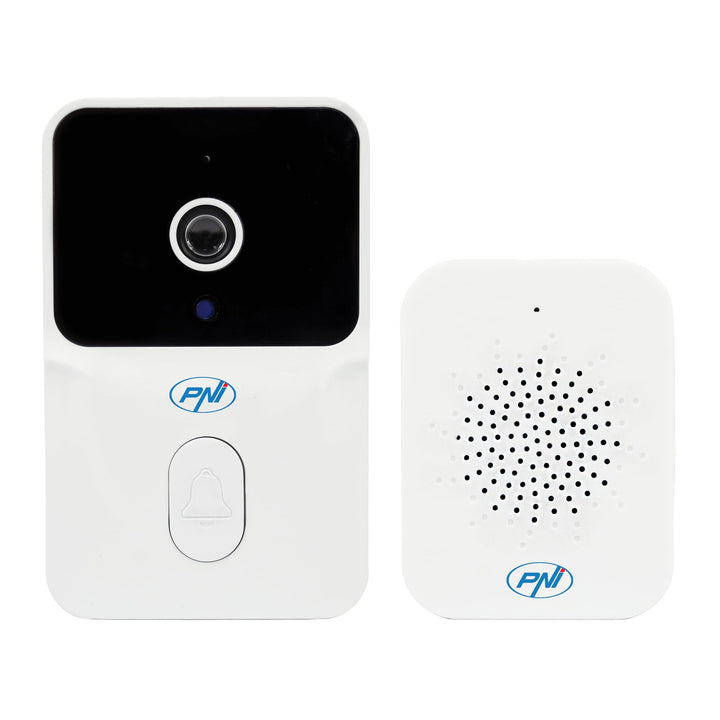 PNI Safe Haus IDB12 Video-Türklingel, WiFi, Nachtsicht, IP54, eingebaute Batterie, Steuerung mit Tuy