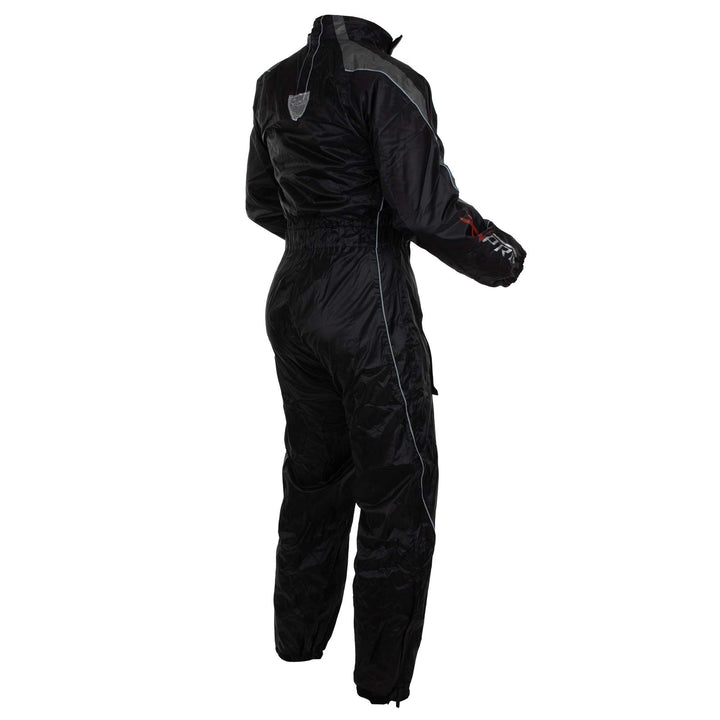 A-Pro Regenkombi Wasserdicht Motorrad Roller Regenhose Regenjacke Regenanzug Grau S S Grau, S Grau
