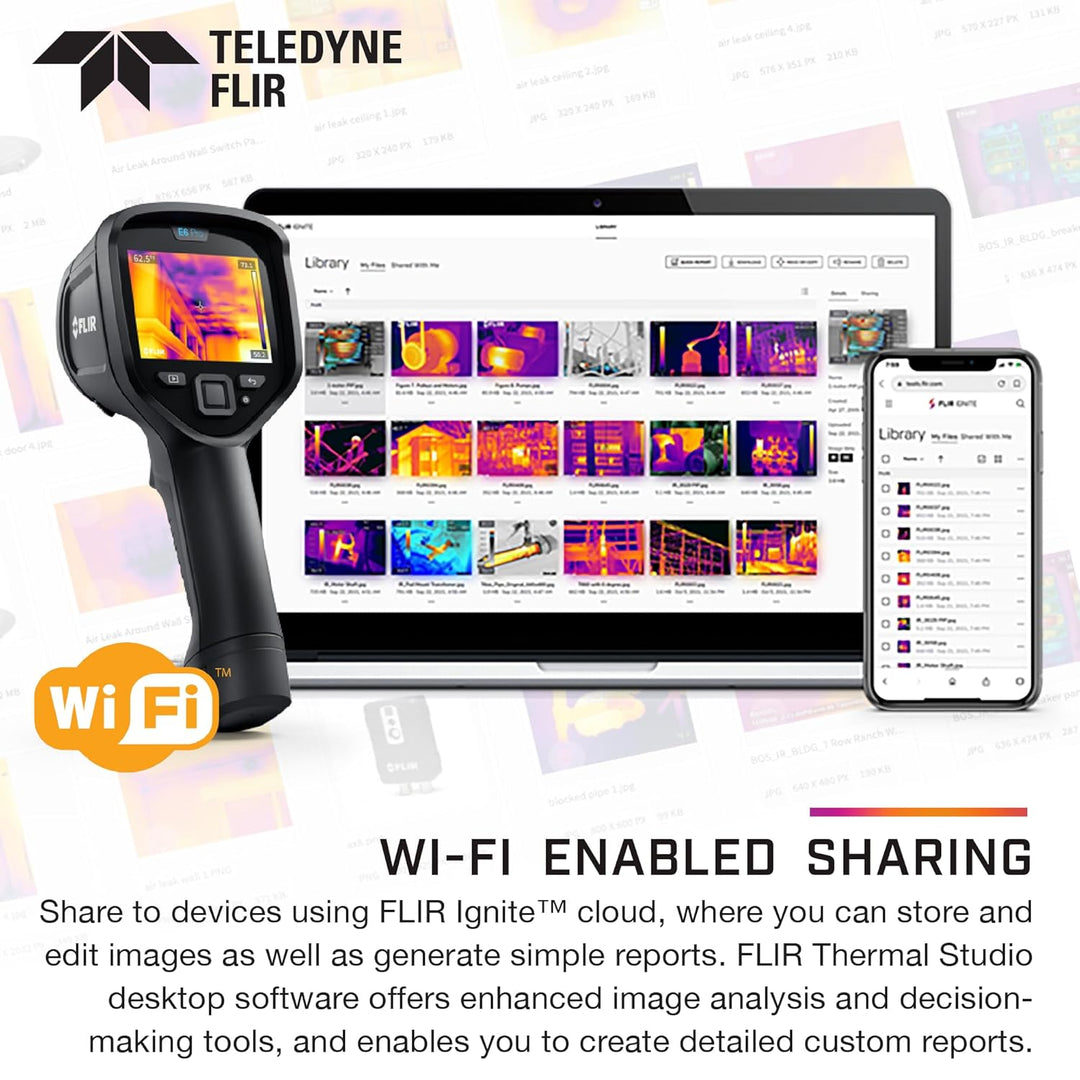 FLIR E6 Pro: Infrared Camera with 240x180 IR Resolution and Ignite Cloud