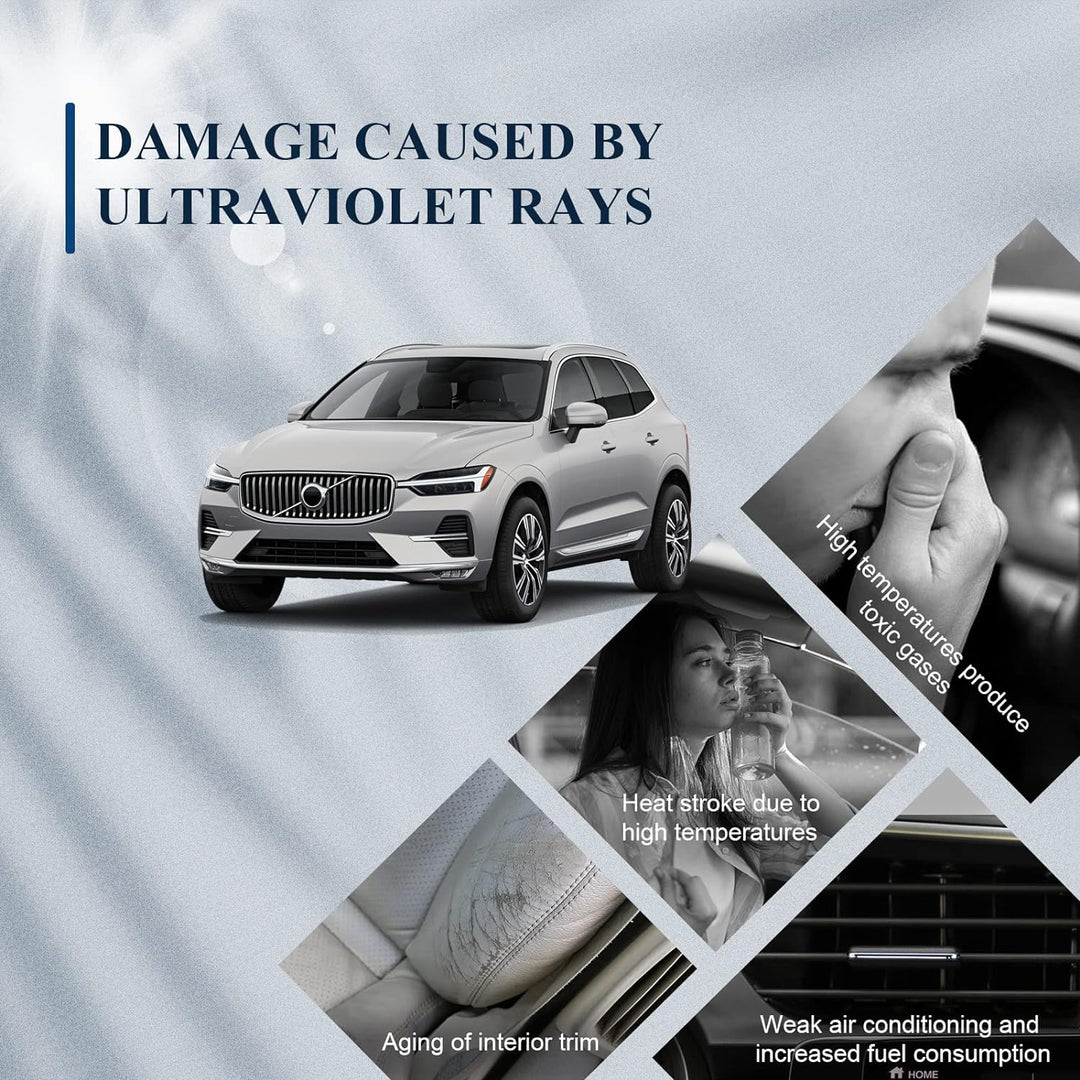 BIBIBO Volvo XC60 Abdeckung Auto Frontscheibe kompatibel mit Volvo XC60 SUV 2018-2022, Auto Sonnensc