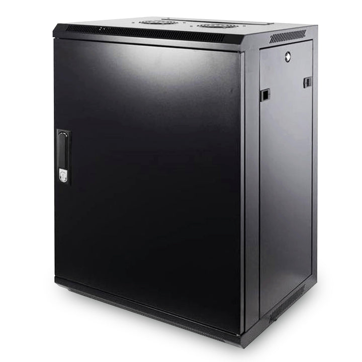 15HE Netzwerkschrank (Serverschrank) 19 Zoll Wandmontage - mit Metalltür (BxTxH) 600 x 450 x 770mm -
