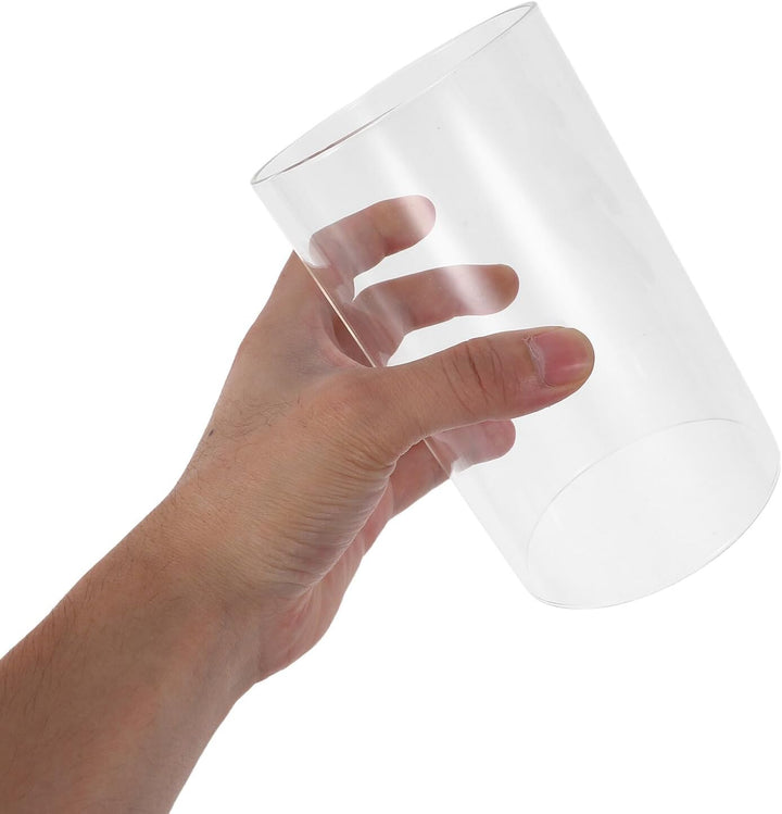 STOBAZA 2 Stück Glaszylinder Windlichtgläser mundgeblasen Glas Kerzenhalter Teelichtgläser Ersatz Zy