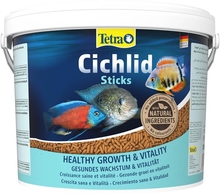 Tetra Cichlid Sticks - Fischfutter für alle Cichliden und andere grosse Zierfische, schwimmfähige Fu