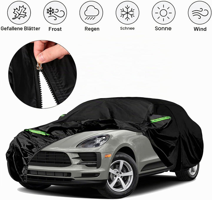 wasserdichte Autoabdeckung Ersatz für 2014–2023 Porsche Macan, 6 Schichten Auto Abdeckung Outdoor Al