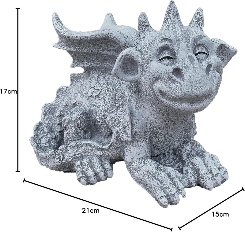 Stone and Style Steinfigur Drache Filou frostfest wetterfest Gartenfigur