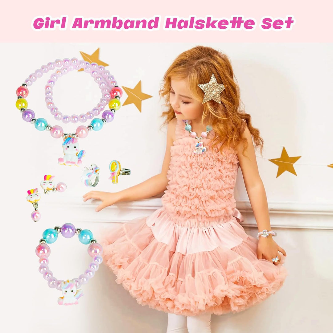 ADEL DREAM Schmuckschachtel für Mädchen mit Musik (5 Schmucksets) 2 Ausziehfächer Schmuck BoxTochter