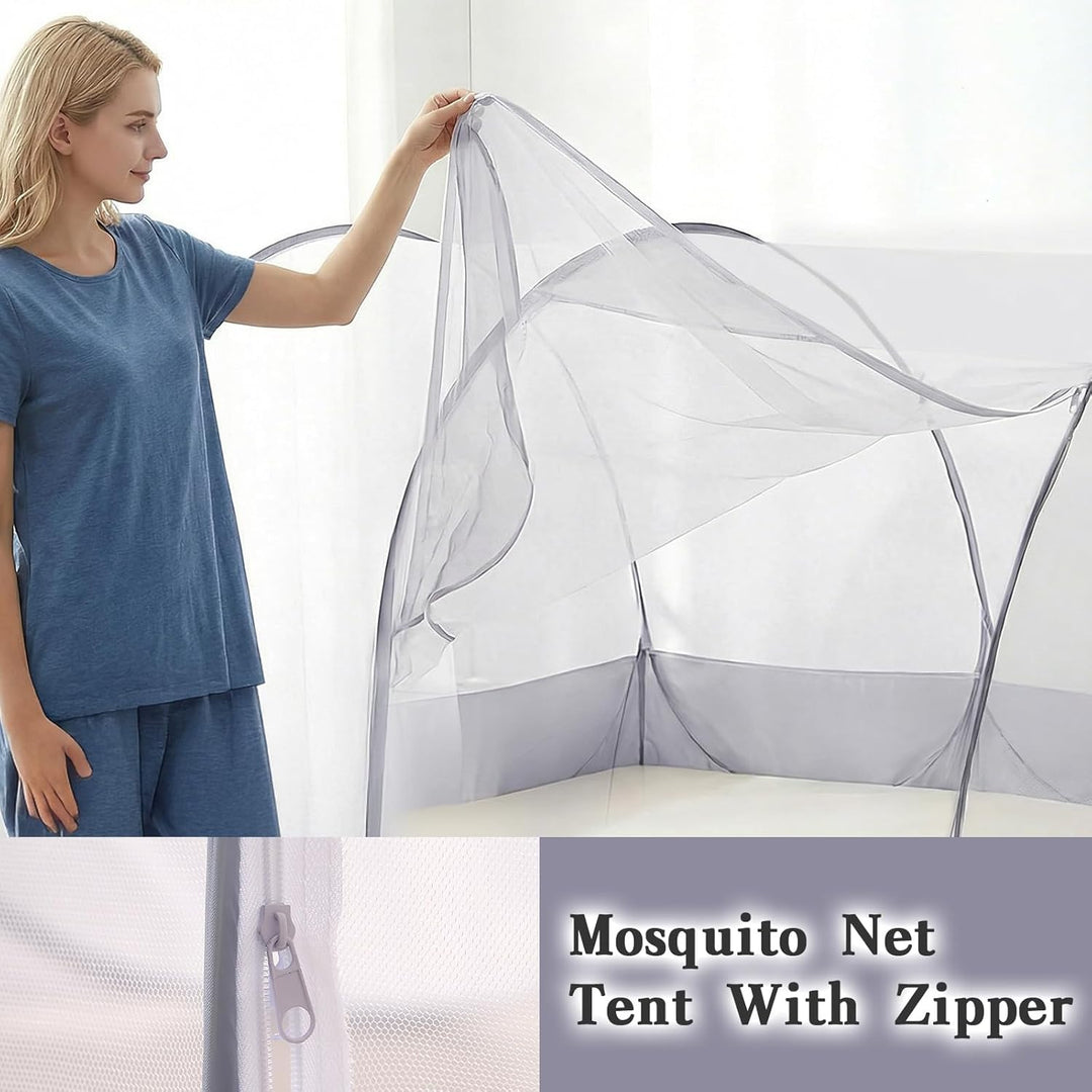 Pop Up Moskitonetz Bett 190x90x90cm Gross, Faltbares Bettzelt für Reise Camping Outdoor, Moskitonetz