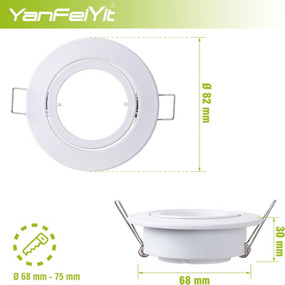 YanFeiYit 5x Premium Ultra Flach Led Einbauleuchte | 3W 230V austauschbares Keramik Modul | Dimmbar