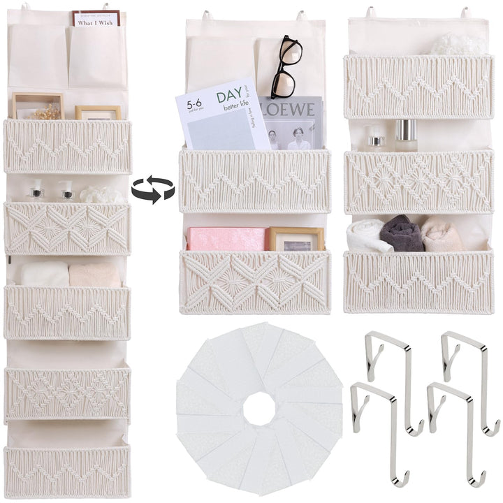 Autumnlife Hängeorganizer mit 5 Taschen, Flexible 1 Geteilt in 2 Organizer Hängend Hängeaufbewahrung