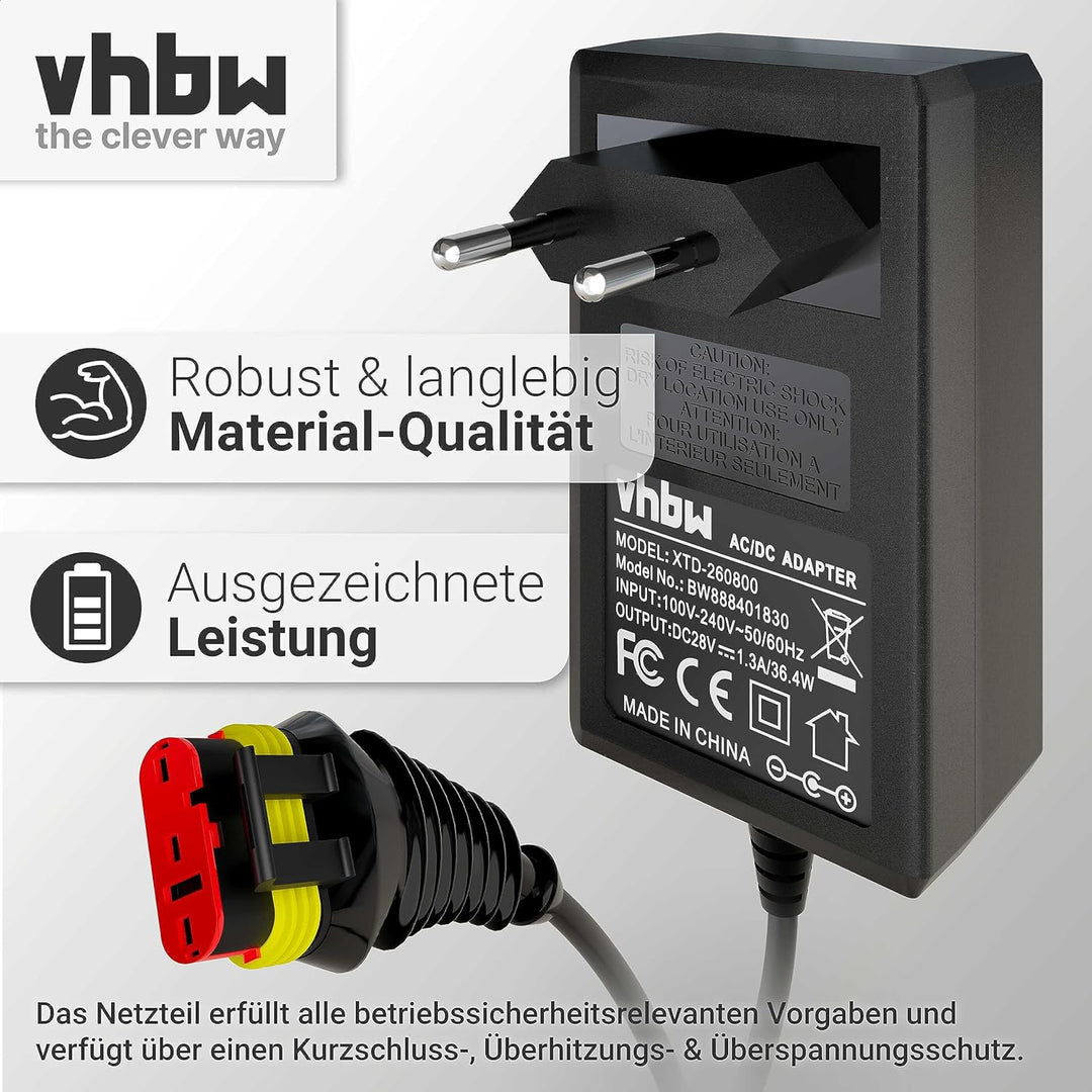 vhbw Netzteil 28V kompatibel mit Husqvarna Automower 105, 310, 315, 315X, 305, 310 Mark II, 315 Mark