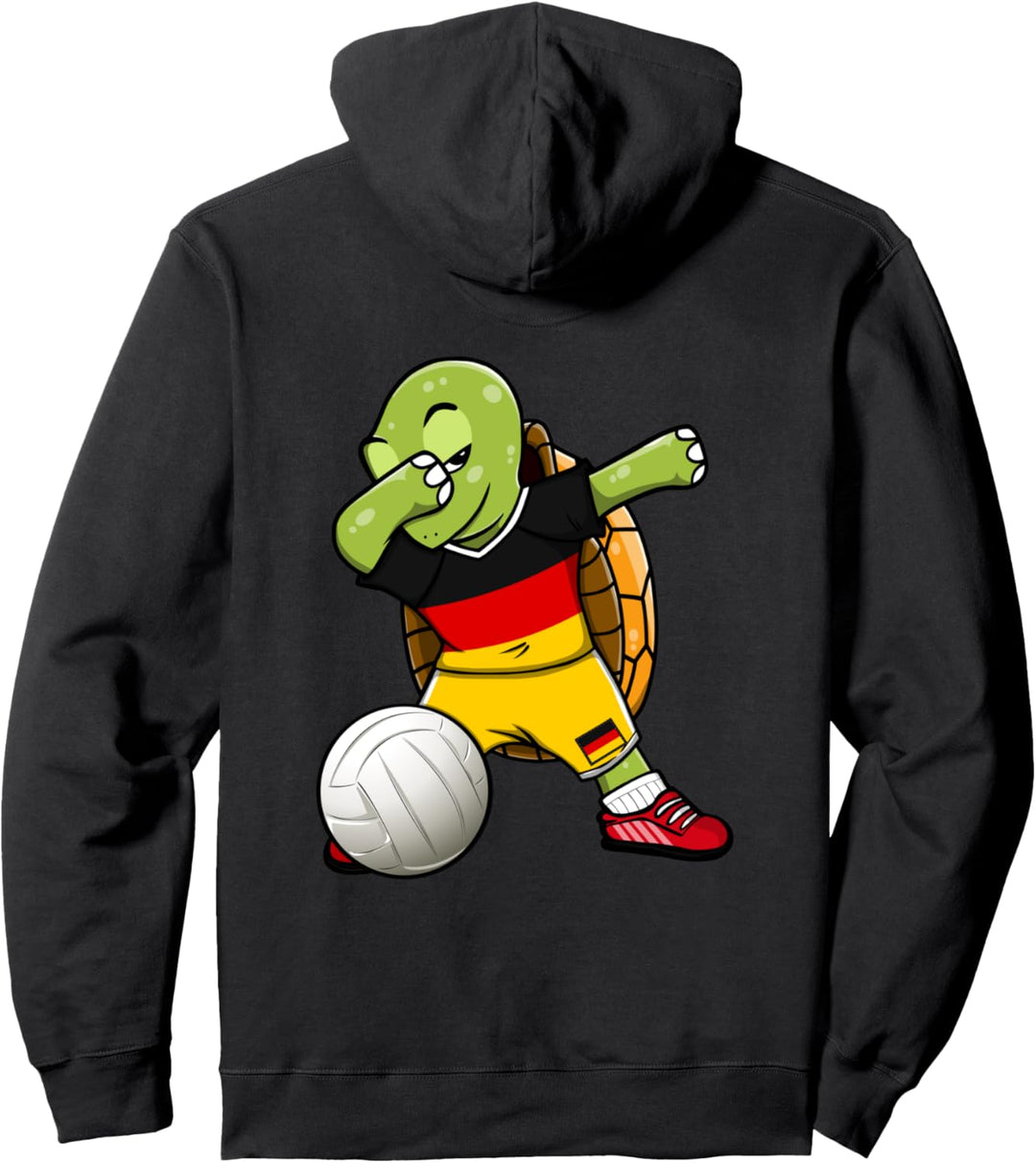 Dabbing Turtle Deutschland Volleyball Fans Trikot Deutschland Flagge Pullover Hoodie