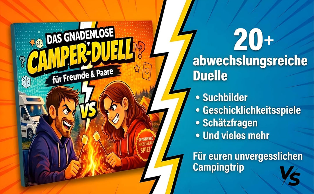 Das gnadenlose Camper-Duell für Freunde & Paare: 1 gegen 1 Challenges für Paare & Freunde | Perfekt