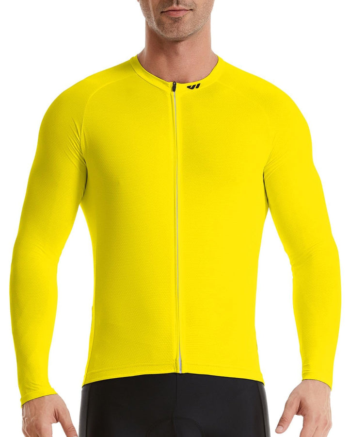 Wulibike Radtrikot Herren Langarm - Rennrad Trikot Herren Reissverschluss mit Taschen, Sommer Atmung