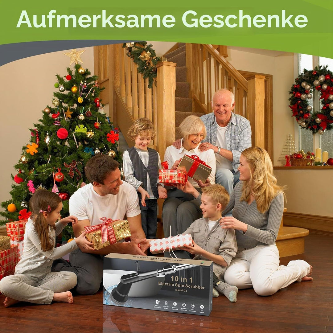 Elektrische Reinigungsbürste, Electric Cleaning Brush mit 7 Wechselbürsten, IPX7 wasserdichte Putzbü