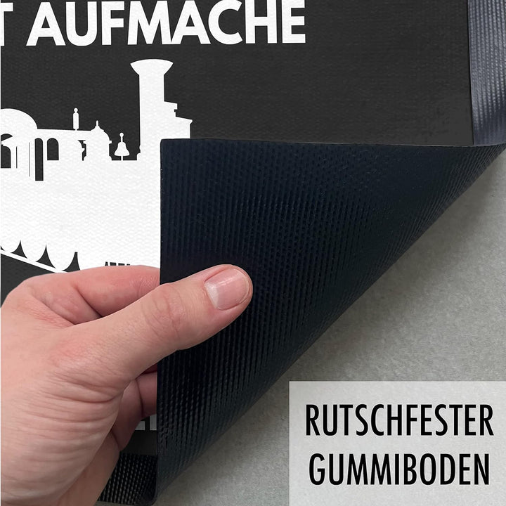 Trendation - Modelleisenbahn Fussmatte Geschenk Eisenbahner Lustiger Spruch Männer Fussmatte 60x40 c
