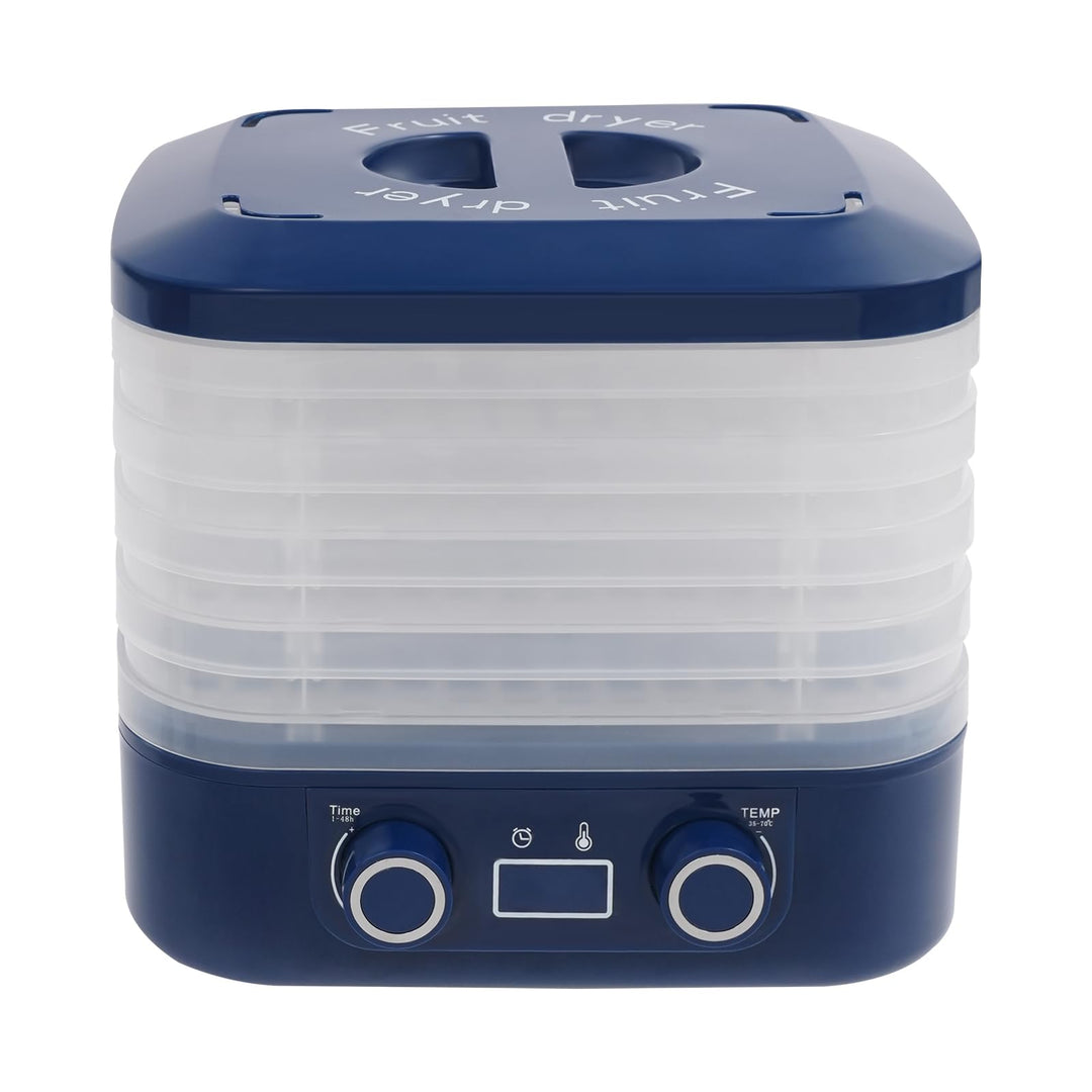 Dörrautomat 5 Etagen mit 360° Heissluftzirkulation, Temperatur 35-70°C einstellbar, LED-Display, Dör