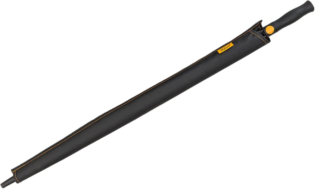 Falcone® hochwertiger XXL Golfschirm Automatik mit Ventilationsbezug - schwarz, Schwarz